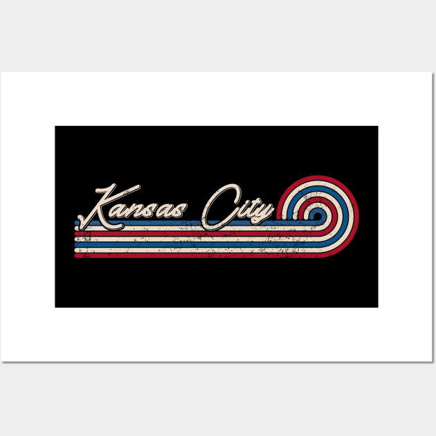 KC Kansas City Original & Classic Kansas City KC Red White Blue Wall Art by Nichole Joan Fransis Pringle